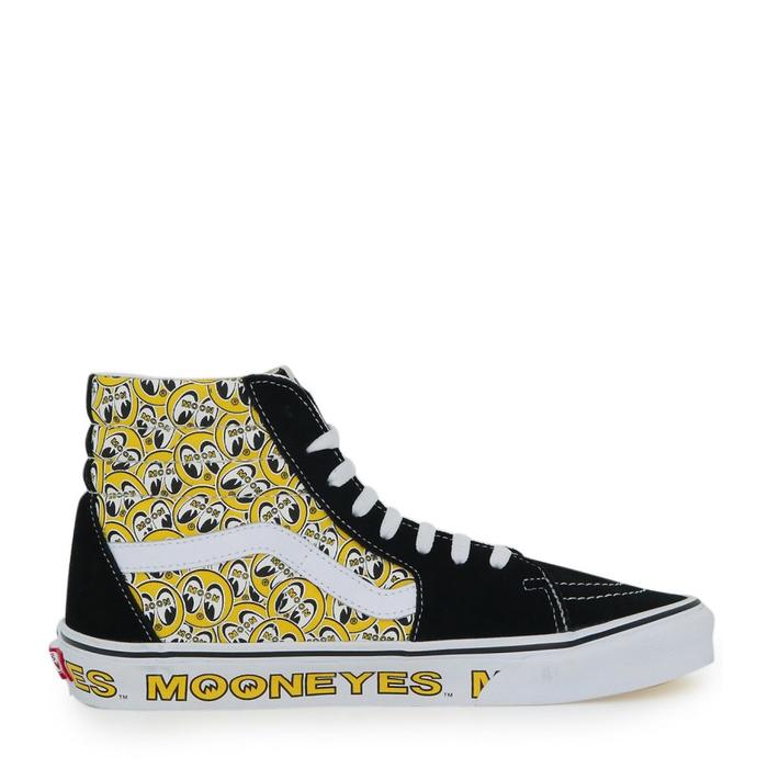 Vans x Mooneyes Sk8 Hi Black Yellow Original Resmi