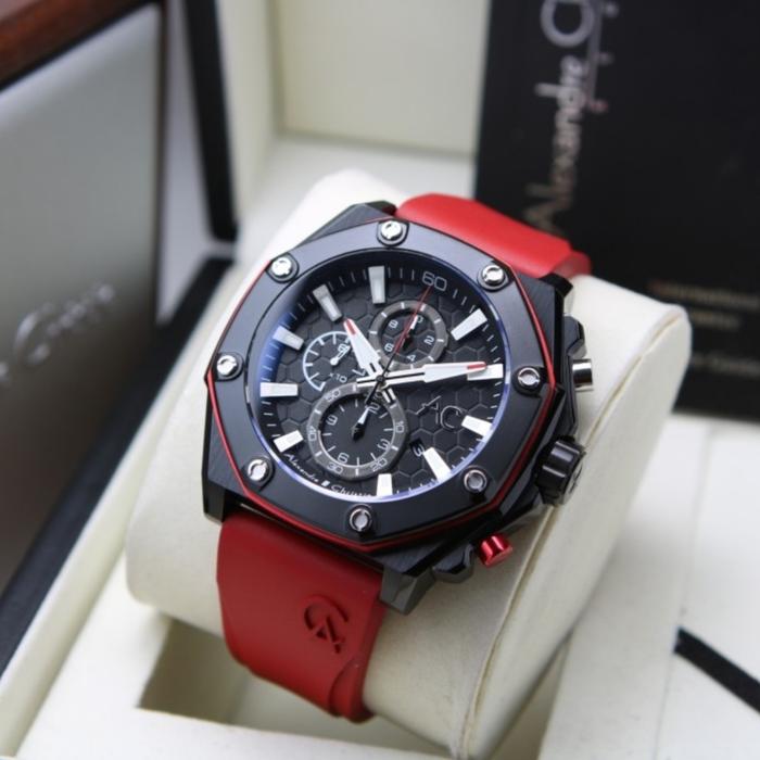 ALEXANDRE CHRISTIE AC 9601 BLACK RED AC9601 PRIA ORIGINAL,,RUBBER