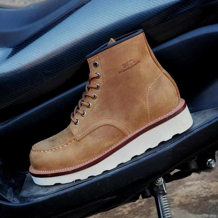 Moc Toe Custom Map Inc - Moc Toe Boots Model Redwing Kulit Sapi Asli
