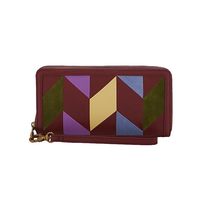 Dompet Wanita Branded FSL Logan RFID Zip Around Clutch - Multi