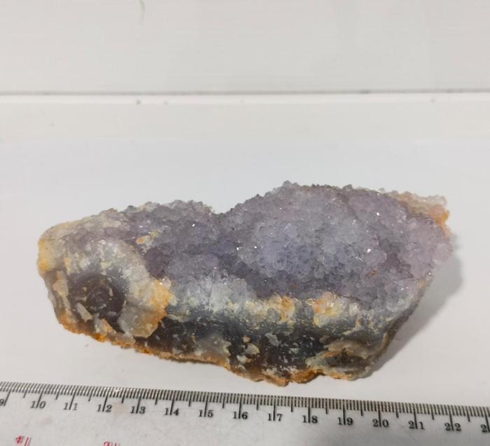 Natural Light Purple Chalcedony Druzy Quartz Geode 405 grams RARE(6)