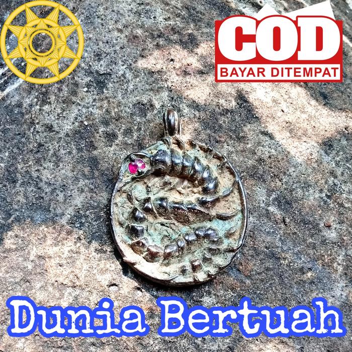 Liontin Lipan Perunggu Bermustika delima Era Majapahit 100% asli alam