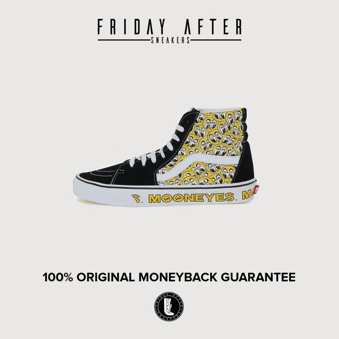 Sepatu Sneakers Vans SK8 HI x Mooneyes Black Yellow Original Resmi