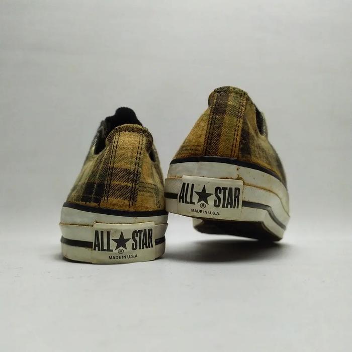 converse vintage made in usa plaid
