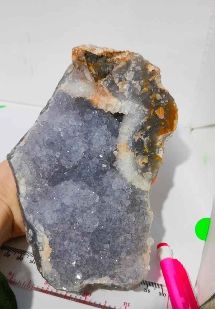 Natural Light Purple Chalcedony Druzy Quartz 1004 grams RARE (3)
