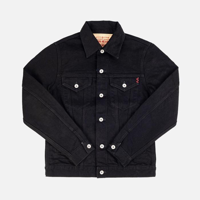Iron Heart 14oz Black x Black Selvedge Denim Type III Jacket