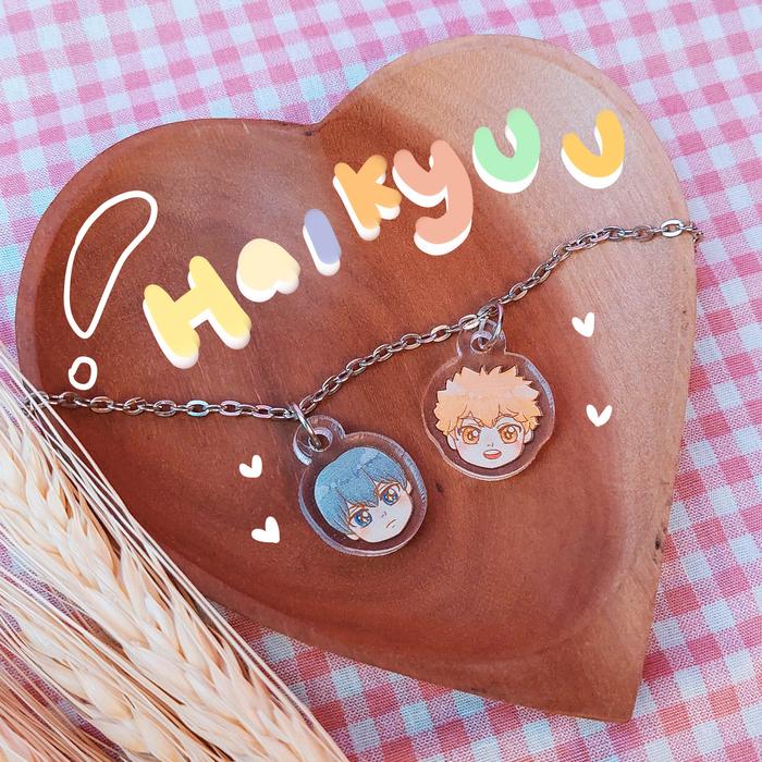 Gelang Besi Animasi Haikyuu Couple Acrylic Bracelet