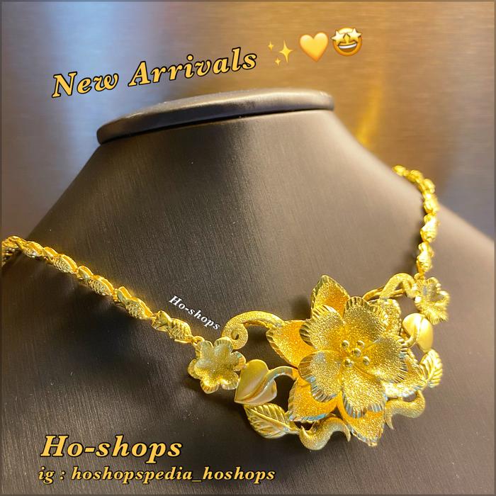 Kalung Koyek Bunga Mas Kuning 24K Kadar 99.99% Asli Emas