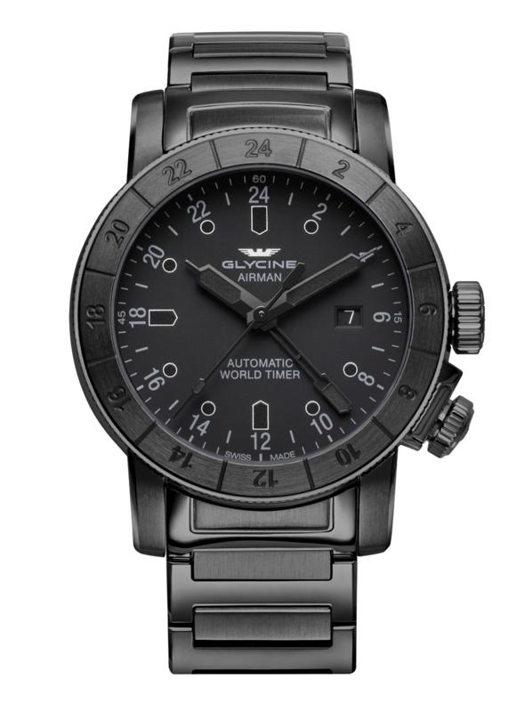 GLYCINE AIRMAN 44 AUTOMATIC WORLD TIMER GL0153 Automatic