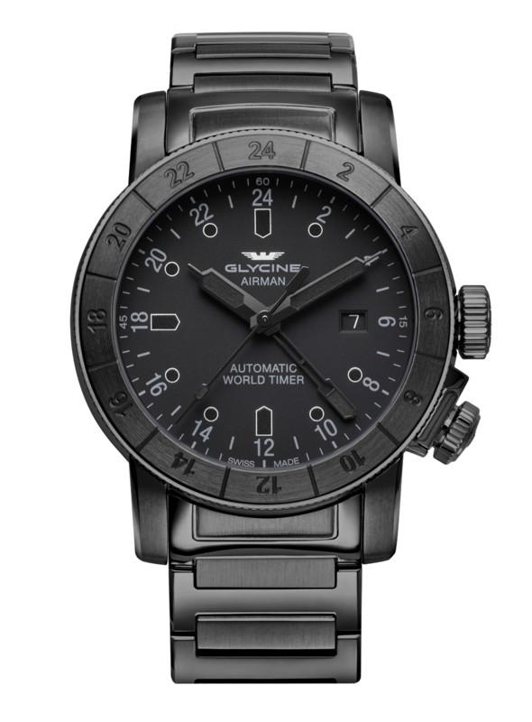 GLYCINE AIRMAN 44 AUTOMATIC WORLD TIMER GL0153 Automatic