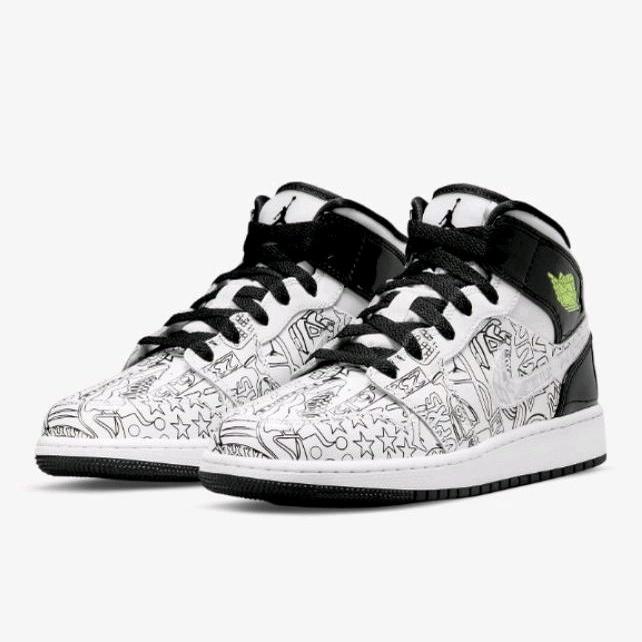 Nike Air Jordan 1 Mid DIY Doodle High