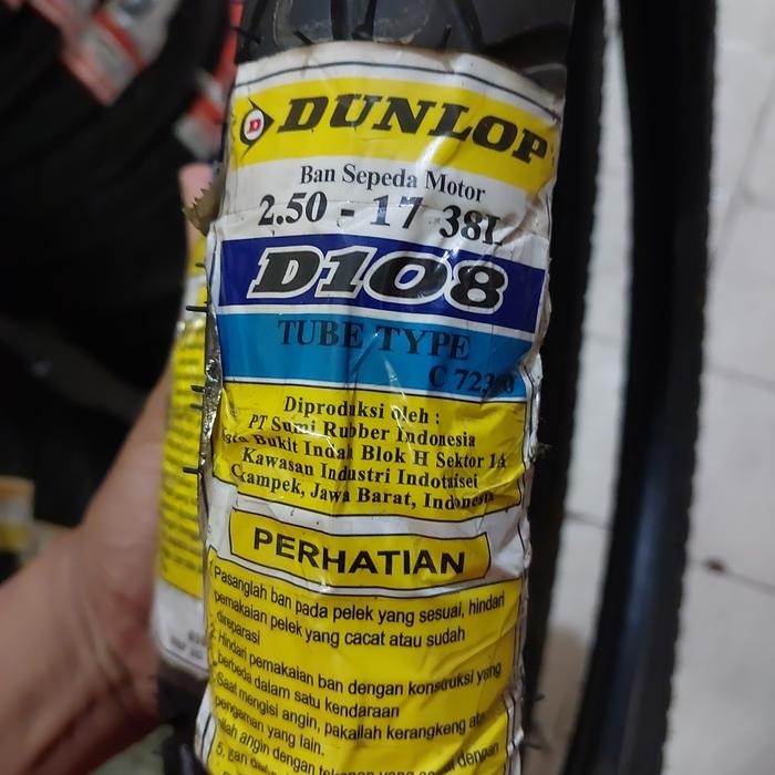 Ban bebek Dunlop D108 sepasang 2.50 & 2.75 ring 17