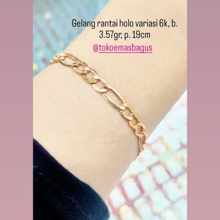 Gelang tangan rantai emas polos / gelang rantai emas asli
