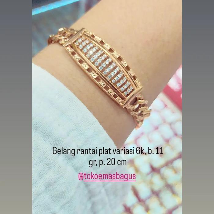 Gelang tangan emas asli permata terbaru / gelang emas dewasa