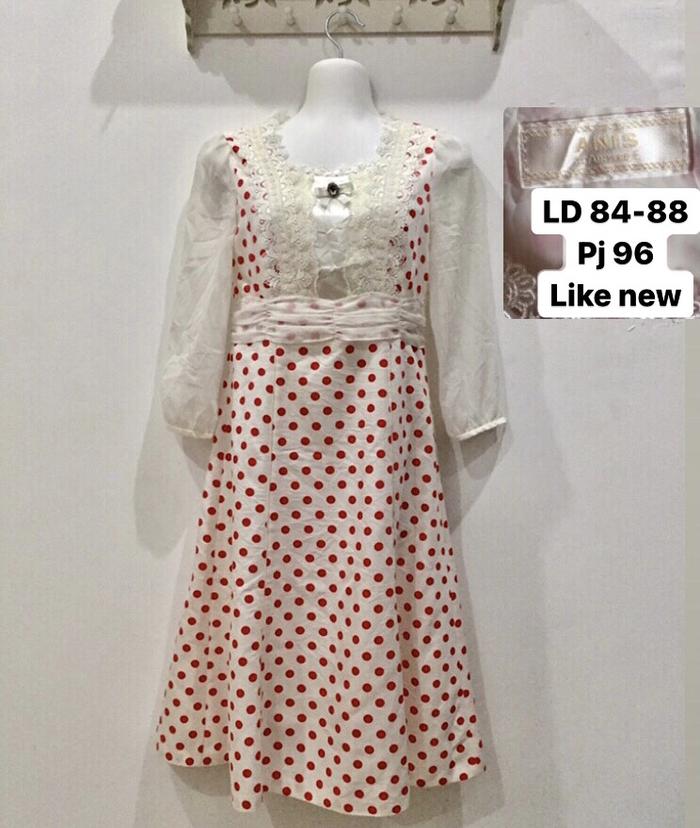 Dress pesta polka kawaii lolita preloved