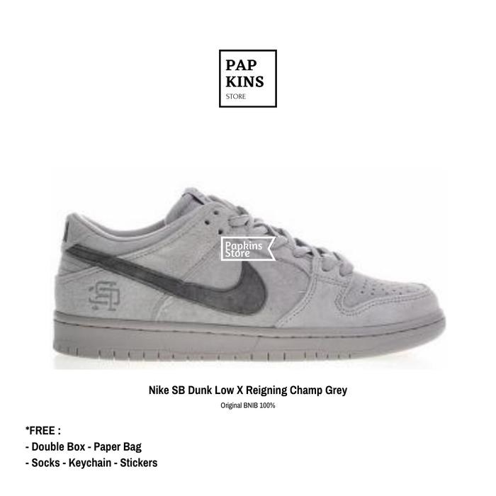 sepatu nike SB dunk x reigning champ grey / sneakers nike original
