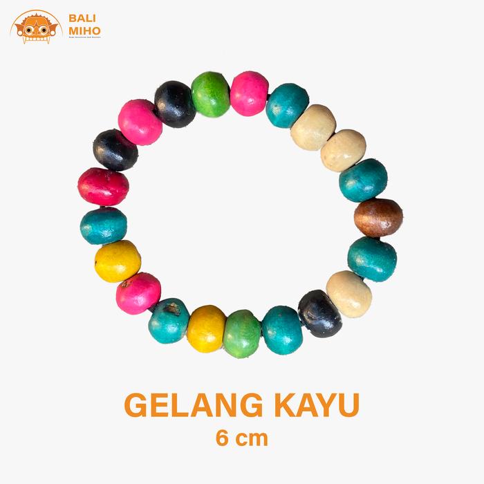 Gelang Kayu Warna Warni Gelang Manik Gelang Warna Warni Gelang Bola