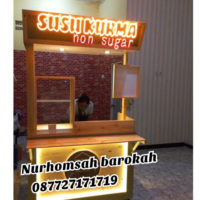 gerobak kayu/gerobak bakso/gerobak kayu jati belanda/gerobak
