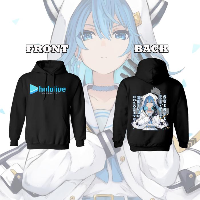 Sweater Hoodie Pria Wanita Hoshimachi Suisei Hololive Vtuber Outwear O