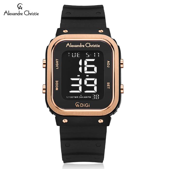 Alexandre Christie 9357 MHRRGBA Jam Tangan Digital Pria - Black