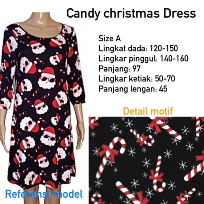 dress wanita candy christmas jumbo big size