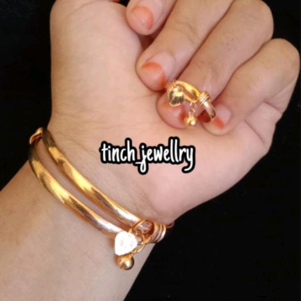 Set Gelang dan cincin karo model penang ukuran bisa disesuaikan/free size bisa beli cincin saja dan 