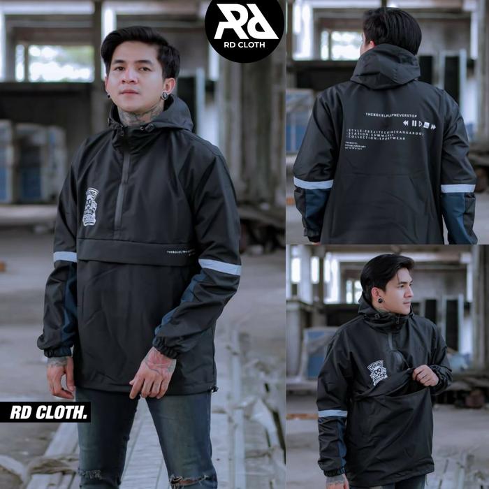 Jaket Cagoule Skotlet Hitam Jaket Pria Jaket Harian