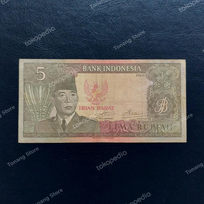 Uang Kuno 5 Rupiah Seri Soekarno Irian Barat/IRBA tahun 1960-318