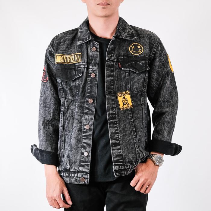 JAKET DENIM PATCH NIRVANA JAKET JEANS EMBLEM NIRVANA KEREN TERBARU