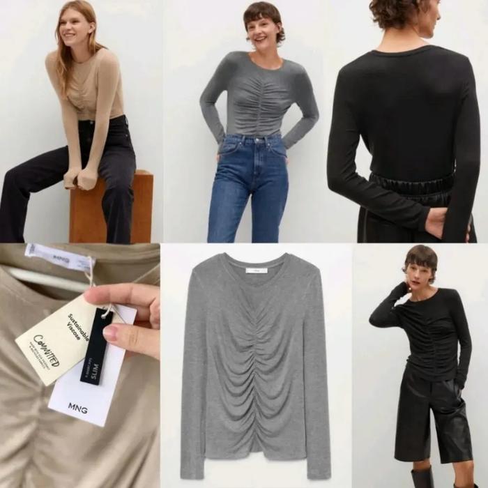 Mango Ruffle Longsleeve Top