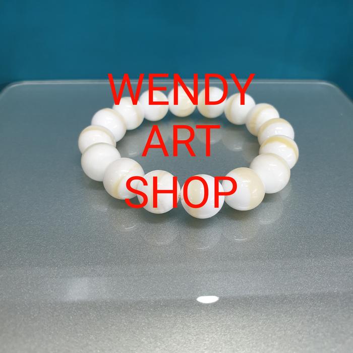 Gelang Kulit Kerang Motif Ulir (+/- 10 MM)