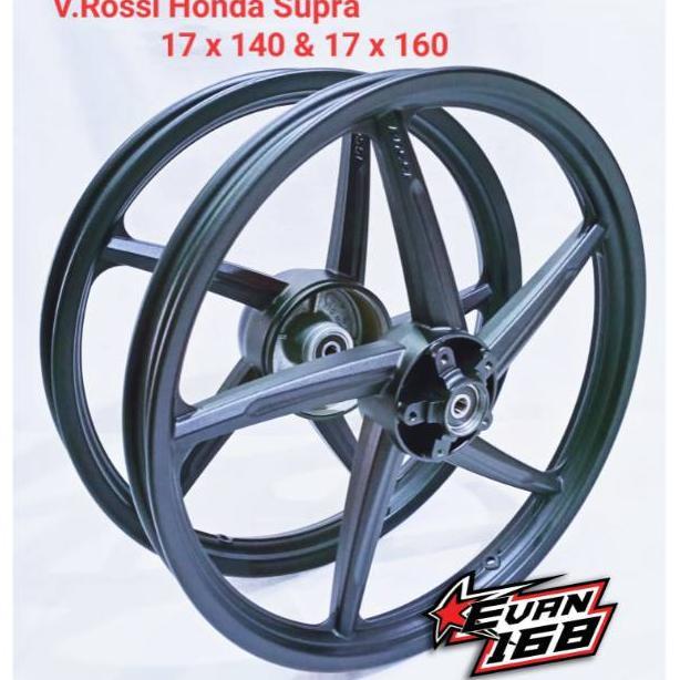 Velg Racing VRossi Supra X 110 Lubang 5 P5 Black Doff