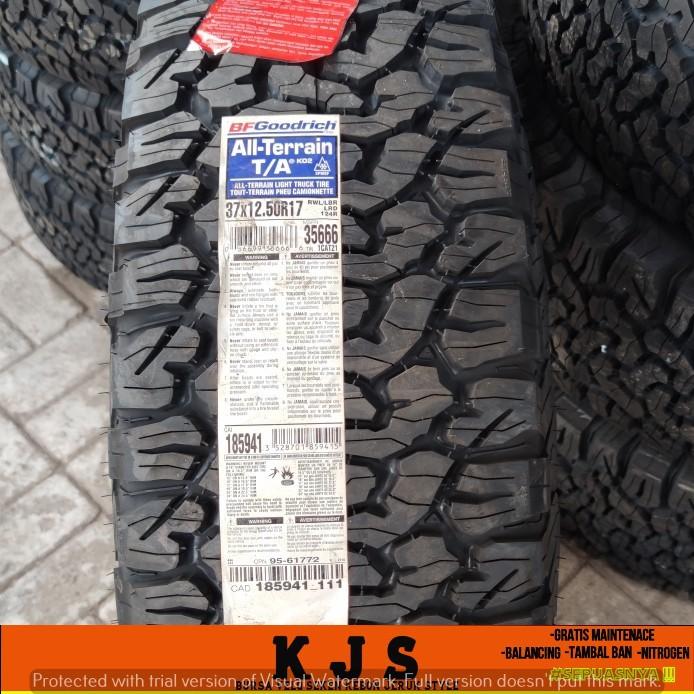 BAN MOBIL UNTUK JK Rubicon BF GOODRICH ALL TERRAIN T/A 37x12,5 R17