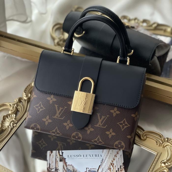 Original - LV Louis Vuitton Locky BB Black Monogram Shoulder Sling Bag