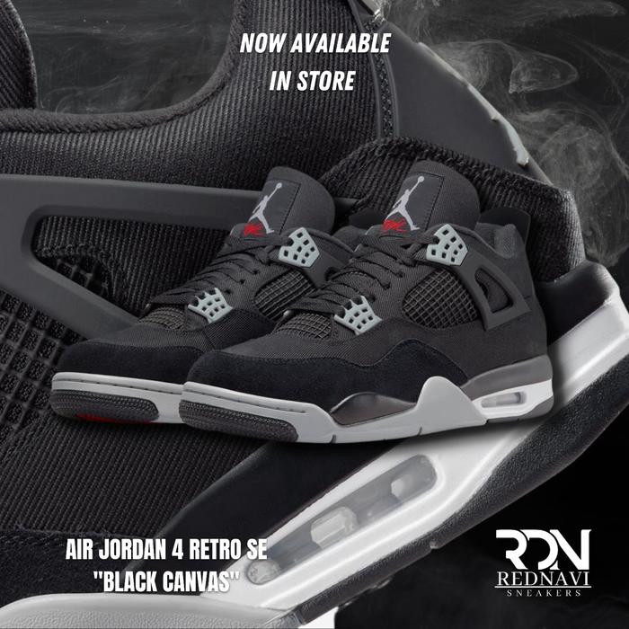 Nike Air Jordan 4 Retro SE Black Canvas Original