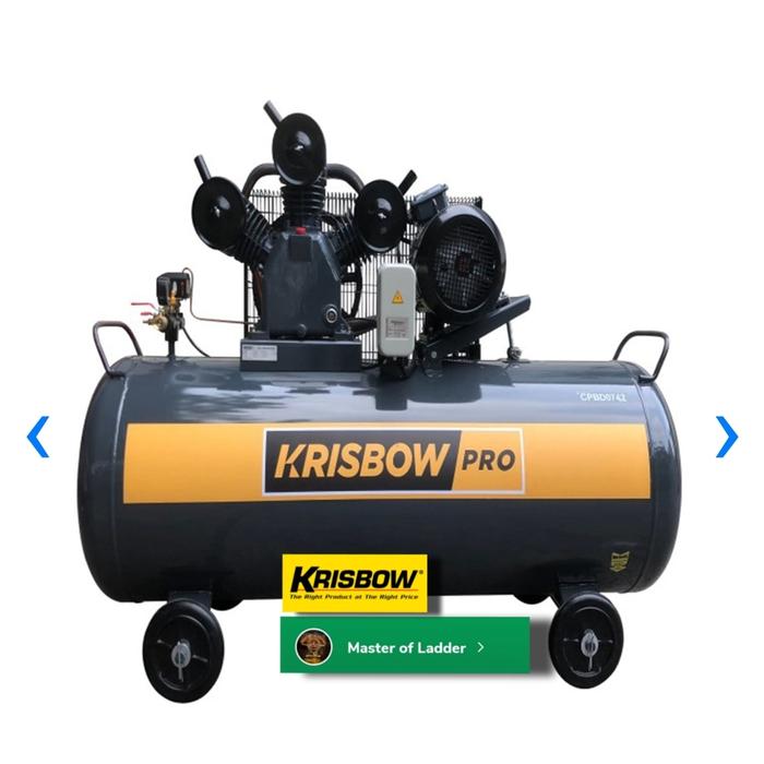 MESIN ANGIN KOMPRESOR KRISBOW COMPRESSOR 7.5HP 420L 10BAR 380V 3PH