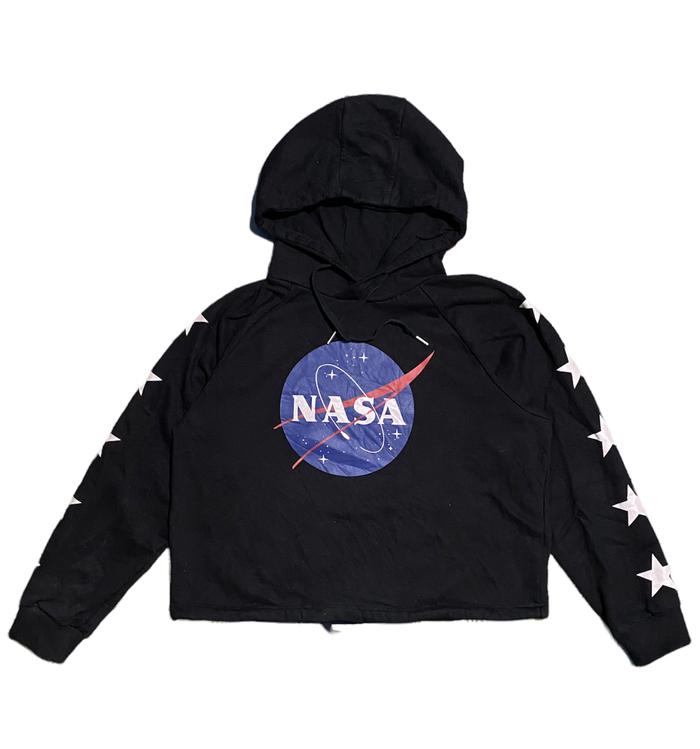 Hoodie crop Frank stone x nasa second pl bekas thrift
