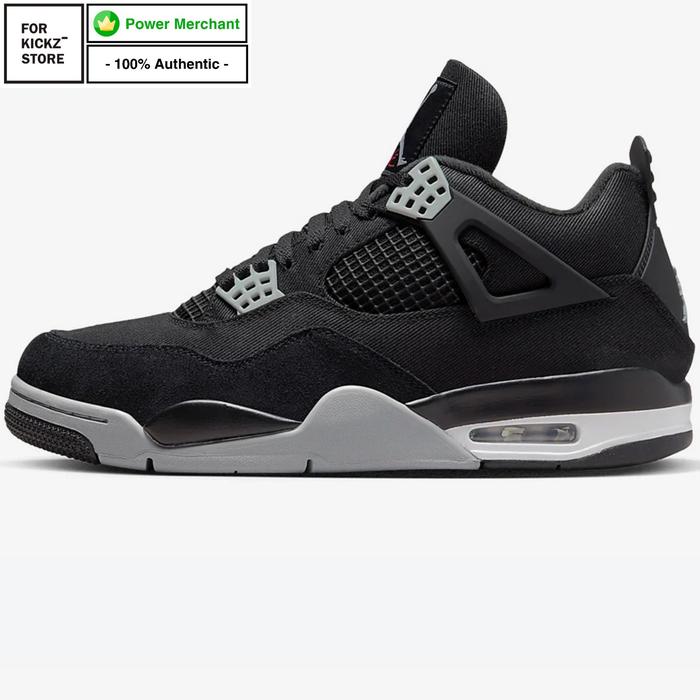 NIKE AIR JORDAN 4 RETRO BLACK CANVAS