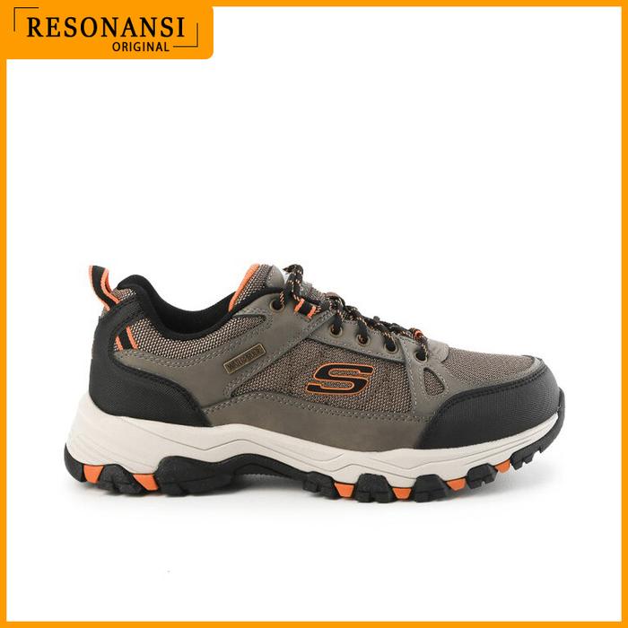 SEPATU PRIA TERBARU SKECHERS ORIGINAL SPORTS SELMEN COKLAT KEREN EMPUK