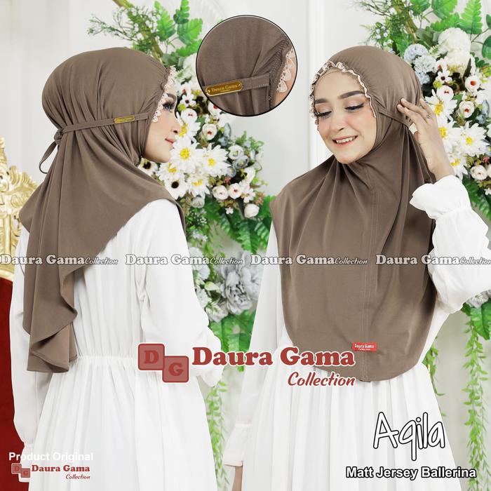 Hijab Instan AQILA Syria Kerut Renda by Daura Gama