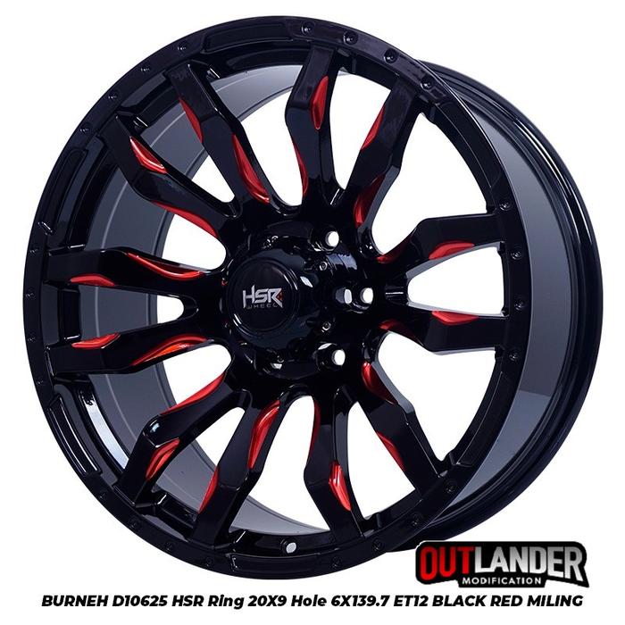 Velg Hsr Ring 20 Untuk Strada Terrano Fortuner R20 Pelek Burneh Hitam