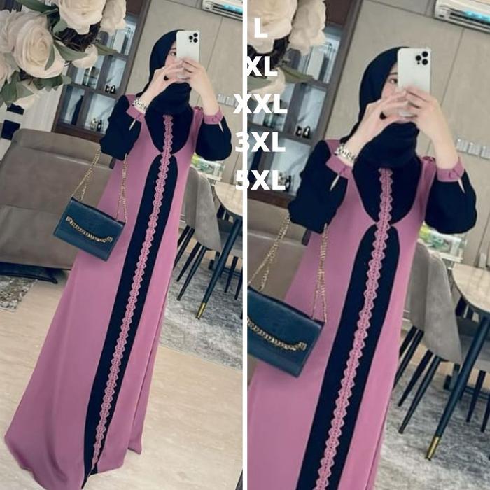 Gamis Ceruty Simple Elegan 2022 Gamis Outer Kekinian Terbaru Jasmine
