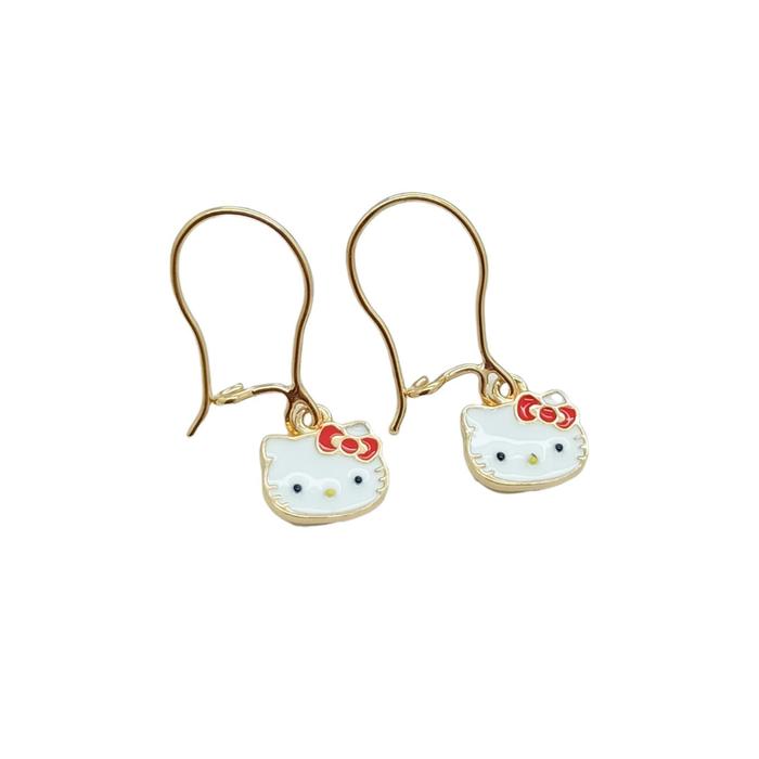 Anting Emas Anak enamel Hello Kitty Red 700 16K