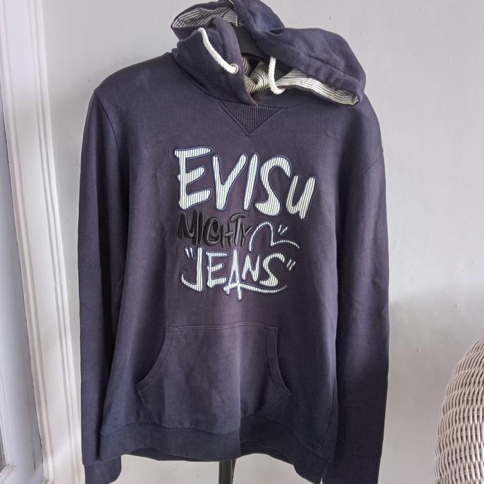jaket hoodie evisu jeans