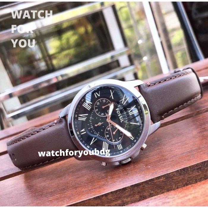 Fossil - Jam Tangan Grant Pria Fosil FS4813 FS 4813 + Box Watch Brown
