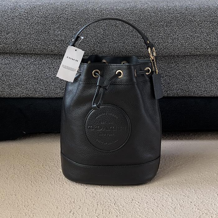 Coach dempsey drawstring bucket black