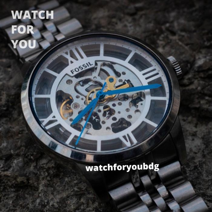 Fosil Jam Tangan Pria ME3044 Townsman Automatic Stainless ME 3044 ORI