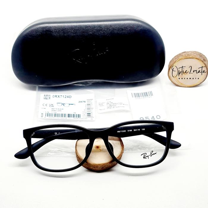 Frame Kacamata RAYBAN RB7124D 5196 MATTE BLACK 56-16-150 original