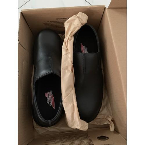 Sepatu Safety RED WING 6646 Hitam Slip On Asli Kulit