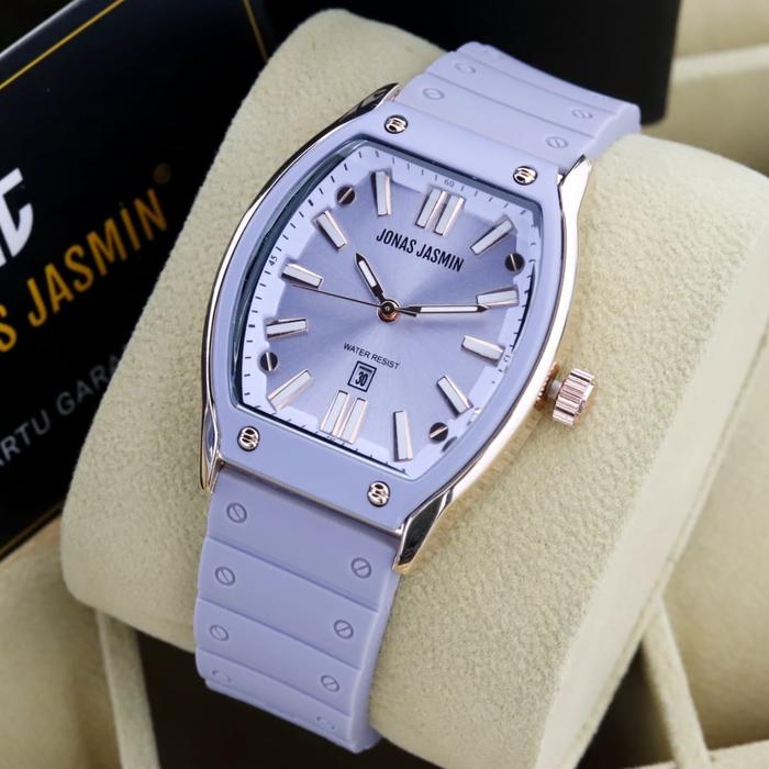 Jam Tangan Original JONAS JASMIN JJ 2207L Rubber Ungu New